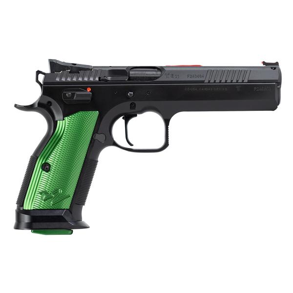 CZ TS 2 9MM 5.23IN 20RD RACING GREEN -    NOT CA LEGAL