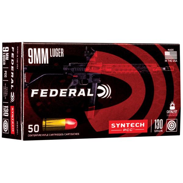 FEDERAL AMERICAN EAGLE SYNTECH 9MM 130 GR TSJ 1140 FPS 50 RD/BOX