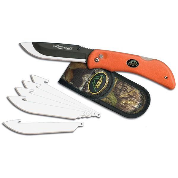OUTDOOR EDGE RAZOR-BLAZE 3.5IN REPLACEABLE BLADE HUNTING KNIFE W/ 6 BLADES