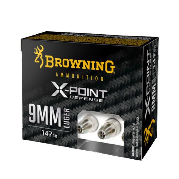 BROWNING X-POINT DEFENSE 9MM 147 GR JHP 1000 FPS 20 RD/BOX