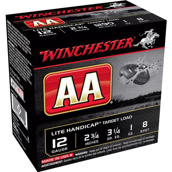 WINCHESTER AA 12 GA 2.75IN 1 OZ #8 LEAD 1290 FPS 25 RD/BOX