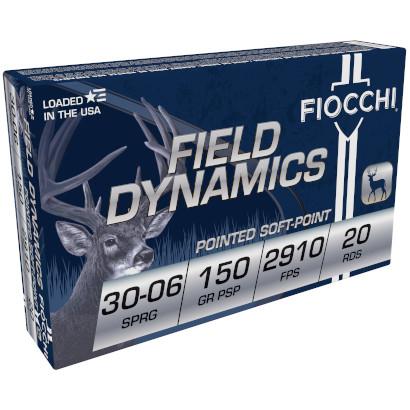 FIOCCHI FIELD DYNAMICS .30-06 SPR 150 GR PSP 2910 FPS 20 RD/BOX
