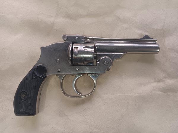 USED IVER JOHNSON TOP BREAK .32 S+W 5 SHOT 3 INCH BBL NICKEL -    NOT LEGAL FOR SALE IN CA 