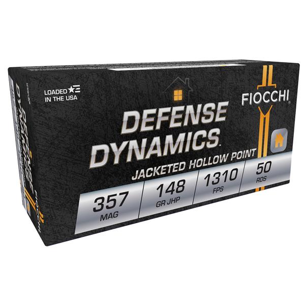 Fiocchi Defense Dynamics .357 Mag 148 GR JHP 1310 FPS 50 RD/BOX