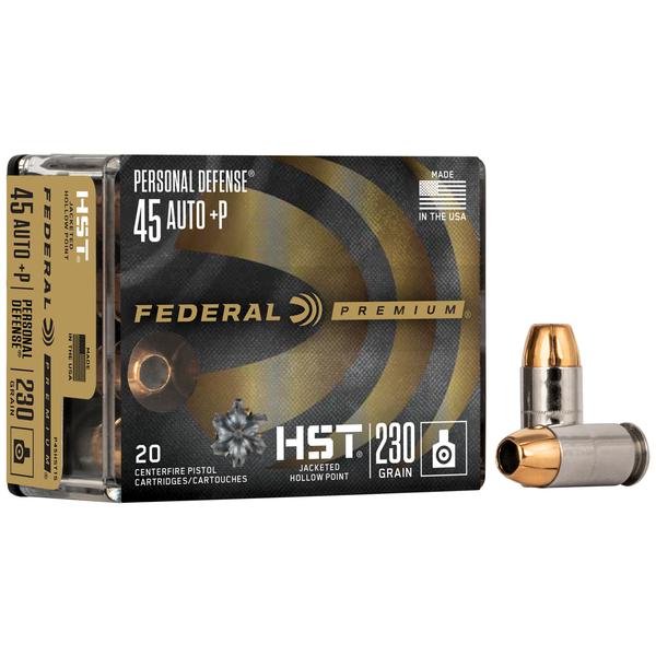 Federal Premium HST .45ACP+P 230GR jhp 950 fps 20 rd/box