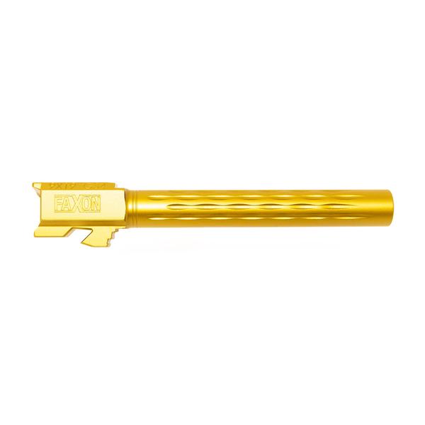 FAXON MATCH SERIES FLAME BARREL FOR GLOCK G34 GEN 1-4 GOLD TIN