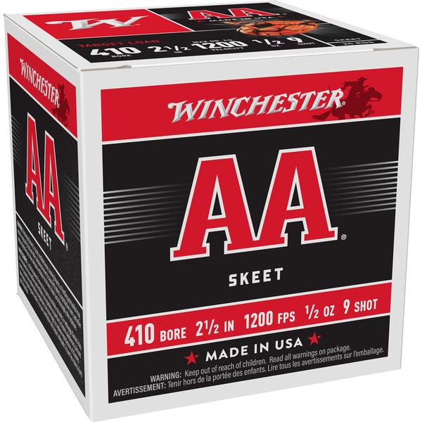 WINCHESTER AA TARGET 410 GA  2.5IN #9 1/2 OZ 1200 FPS 25 RD/BOX