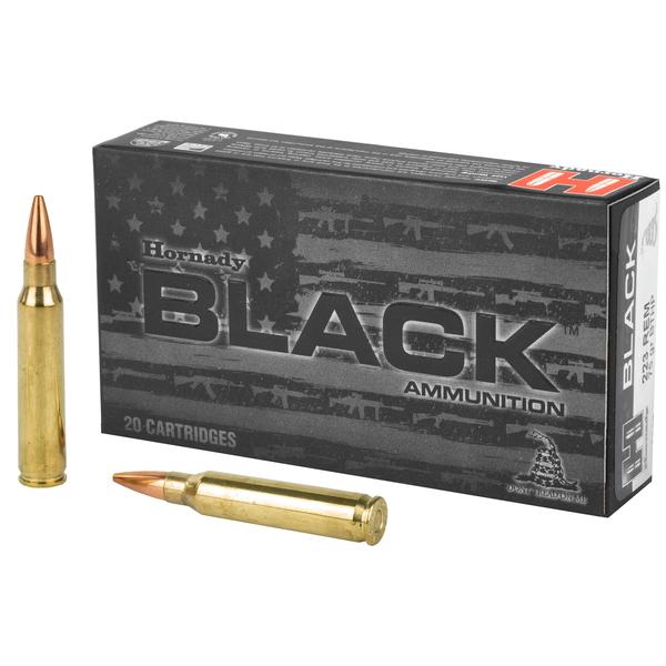HORNADY BLACK .223 REM 75 GR BTHP 2790 FPS 20 RD/BOX