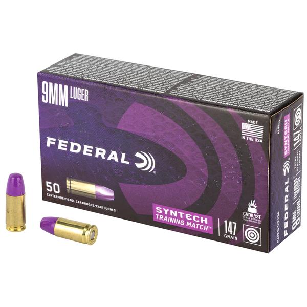 FEDERAL SYNTECH TRAINING MATCH 9MM 147 GR TSJ-FN 1000 FPS 50 RD/BOX