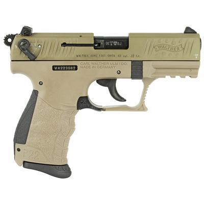 WALTHER P22 CA .22 LR 3.42IN 10RD FDE