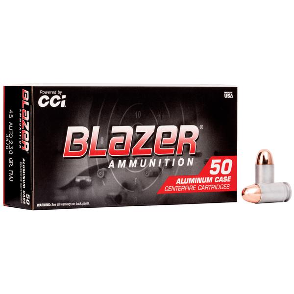 CCI Blazer .45 ACP FMJ 230 GR 845 FPS 50 RD/BOX