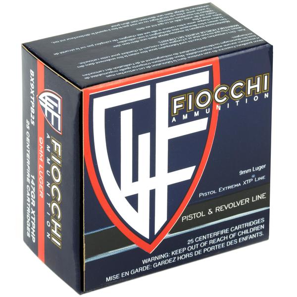 Fiocchi Centerfire 9MM 147 GR JHP 950 FPS 950 RD/BOX