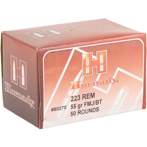 HORNADY CUSTOM .223 REM 55 GR FMJ 50 RD/BOX