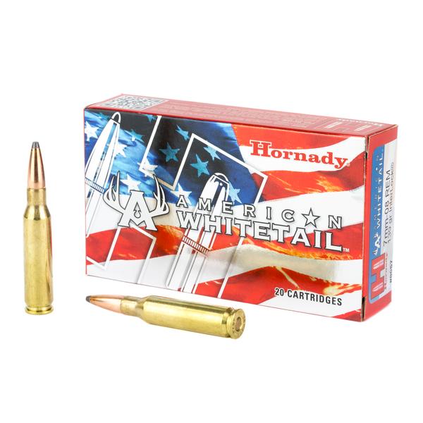 HORNADY AMERICAN WHITETAIL 7MM-08 REM 139 GR 2840 FPS 20 RD/BOX