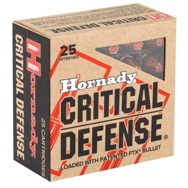 HORNADY CRITICAL DEFENSE 9MM 115 GR 1140 FPS 25/BOX