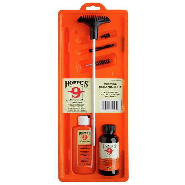 HOPPE`S PISTOL CLEANING KIT WITH ALUMINUM ROD .22 CAL