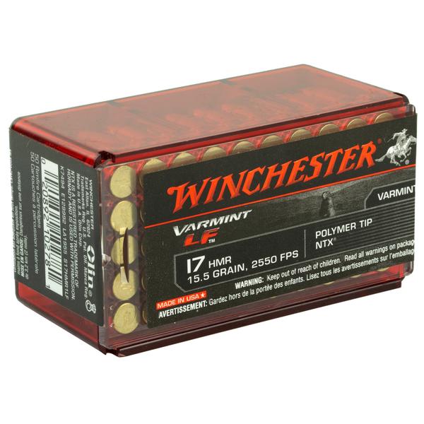 Winchester Varmint LF 17 HMR 15.5 GR NTX 2550 FPS 50RD/BOX