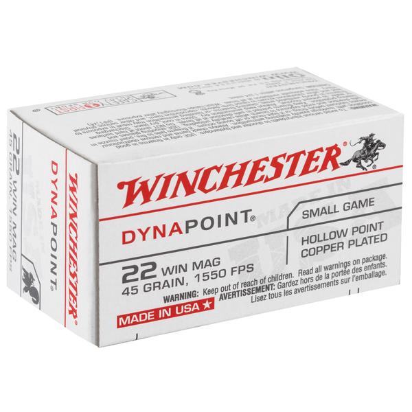 Winchester Dynapoint .22 WMR 45 GR CPHP 1550 FPS 50 RD/BOX