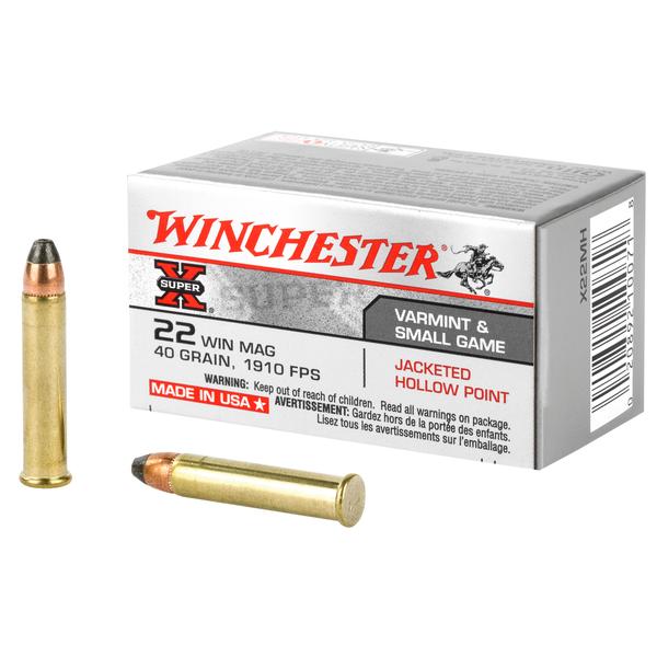 Winchester Ammunition Super-X 22 WM 40 Grain Jacketed Hollow Point 1910FPS 50 Round Box
