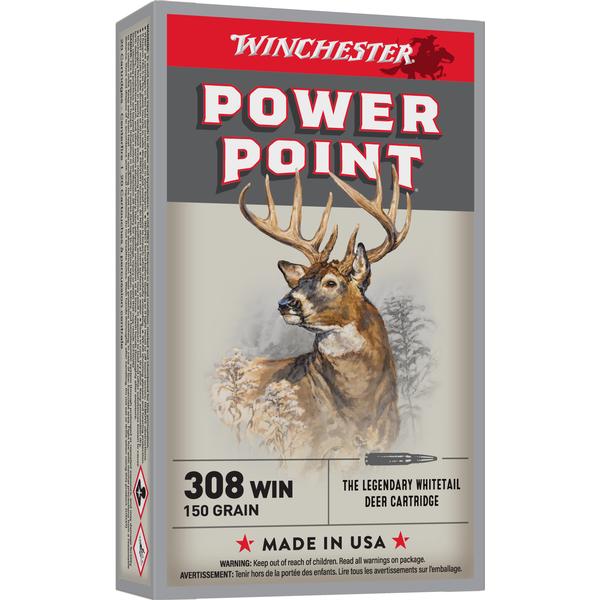 WINCHESTER POWER POINT .308 WIN 150 GR PP 2820 FPS 20 RD/BOX