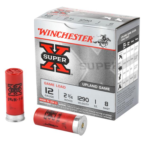 WINCHESTER SUPER X 12 GA 2.75IN 1 OZ #8 Lead 1290 FPS 25 RD/BOX