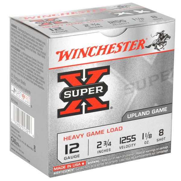 Winchester Super X 12 GA 2.75IN 1 1/8 OZ #8 Game Load 1255 FPS 25 RD/BOX